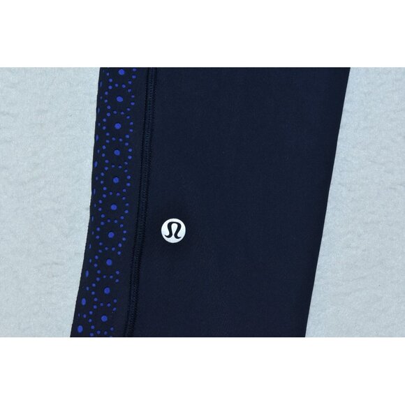 Lululemon Colour Me Quick Women's Leggings Size 4 Navy Blue Nulux 7/8 Tight 25" - Picture 12 of 16